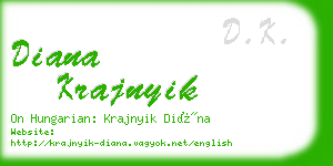 diana krajnyik business card